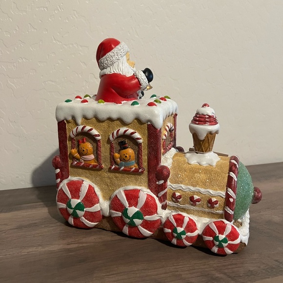 Sugarplum Dreams Gingerbread Santa Train Car Musical Light Up Christmas Decor - Picture 8 of 9